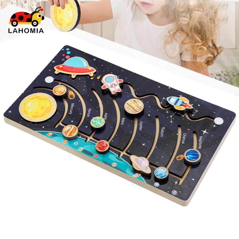 LAHOMIA Đồ chơi xếp hình hành tinh phong cách montessori học tập về khoa học dành cho trẻ em