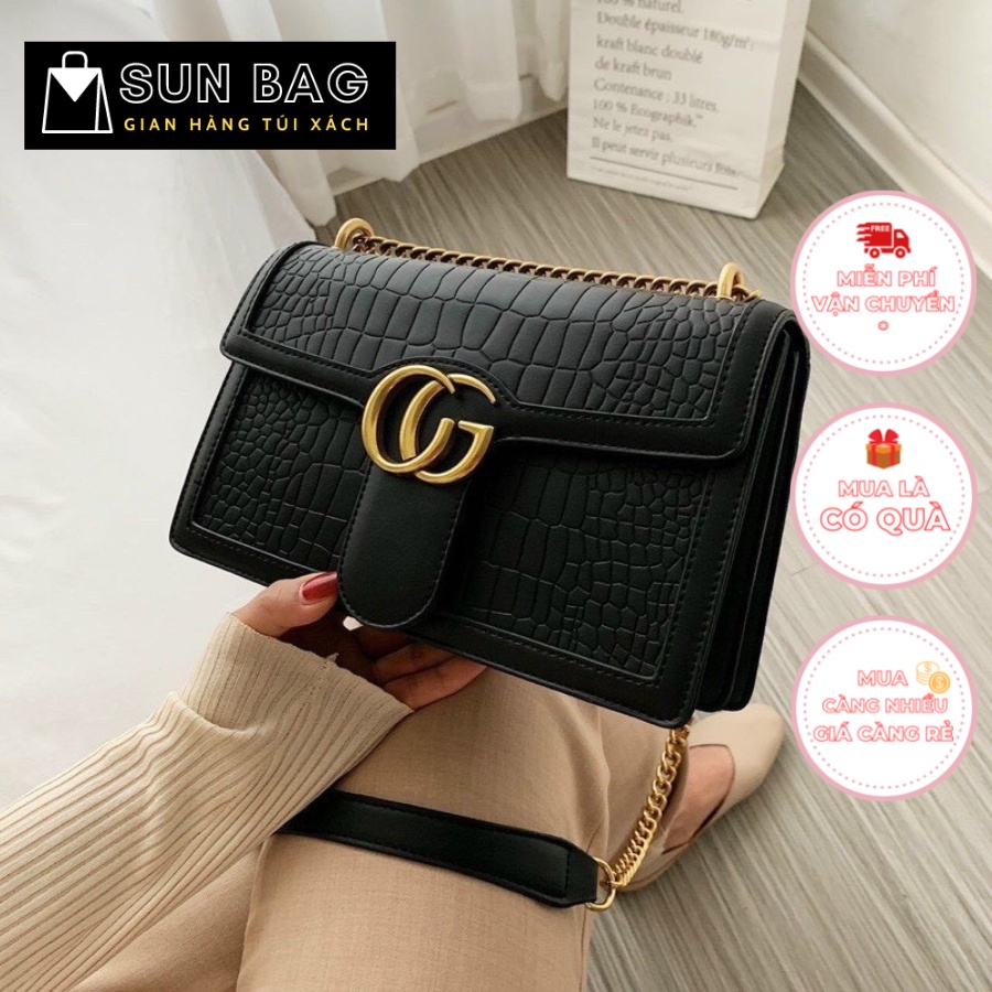 Túi xách nữ đeo chéo, đeo vai Sun, dùng đi chơi, đi học, đi làm, chất da đẹp, thời trang cao cấp size 24cm SB331