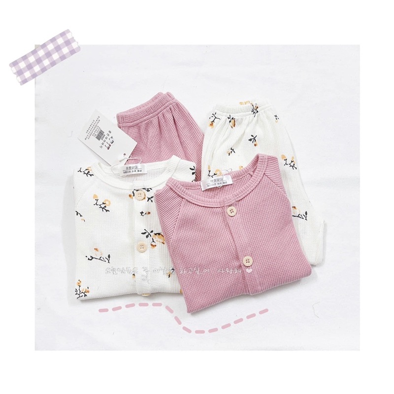 Set 2 bộ hồng hoa dành cho bé
