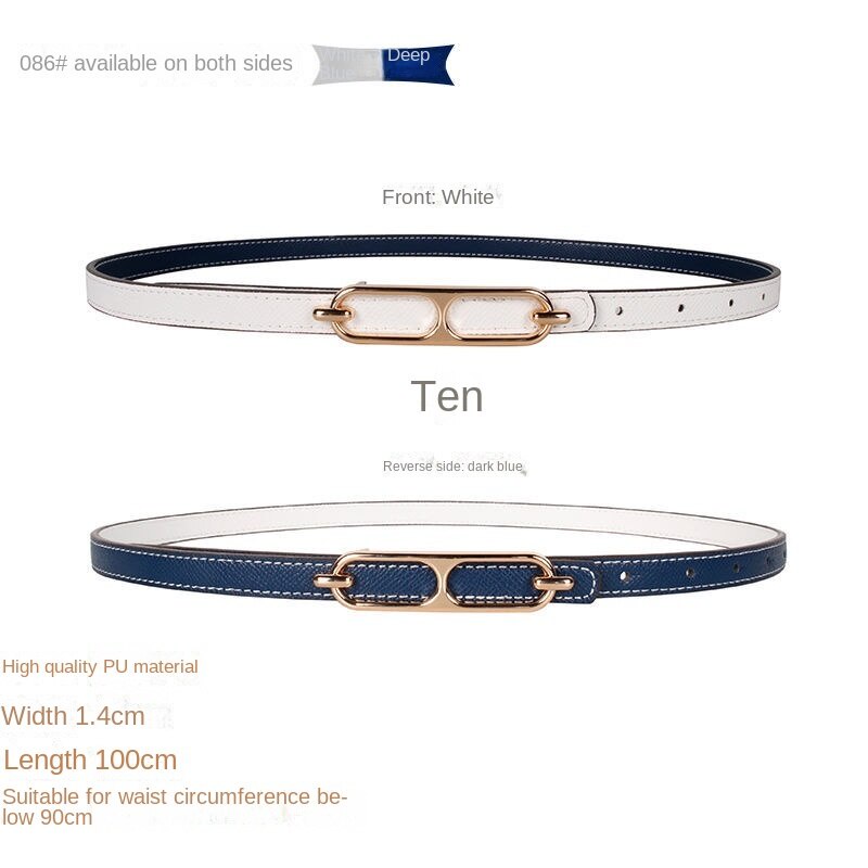 Thắt Lưng Hai Mặt Cỡ Nhỏ Thời Trang Cho Nữ