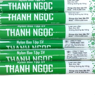 Bọc 10 bao nylon bọc vở học sinh, vở sinh viên