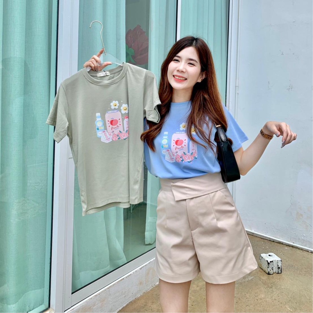 Áo thun Jarikashop-Peach Soda (Ký hiệu làm việc.. Jarika) (J42)