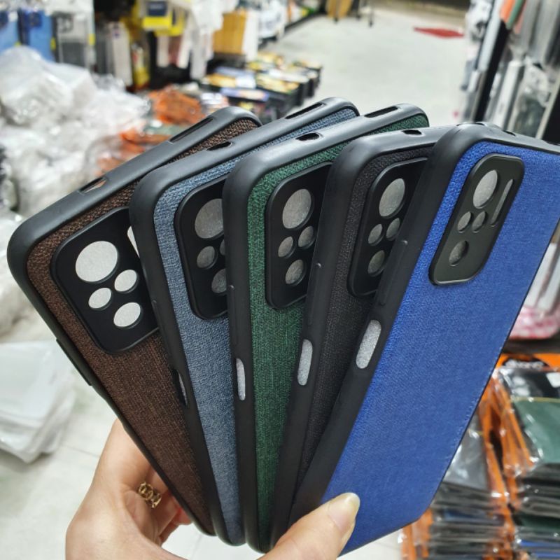 Ốp lưng Xiaomi Redmi note 10 4G/Poco M5S dẻo viền lưng vải có bảo vệ camera