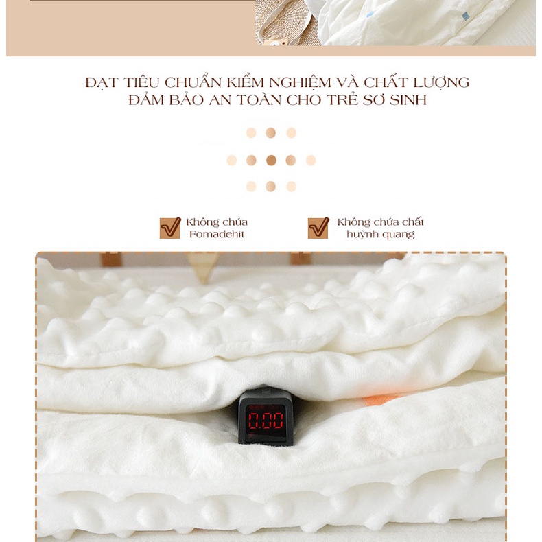 Chăn hạt đậu cao cấp mềm mịn bông nhẹ giữ ấm cho bé, chăn cho bé dùng 4 mùa Hola Kids Decor