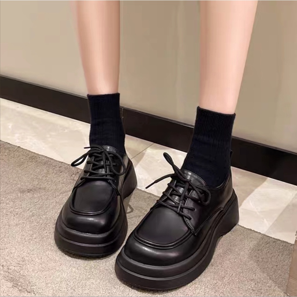 Giày da Oxford nữ JIN-O19 đế độn 5p cao cấp -  giày da nữ trendy 2022