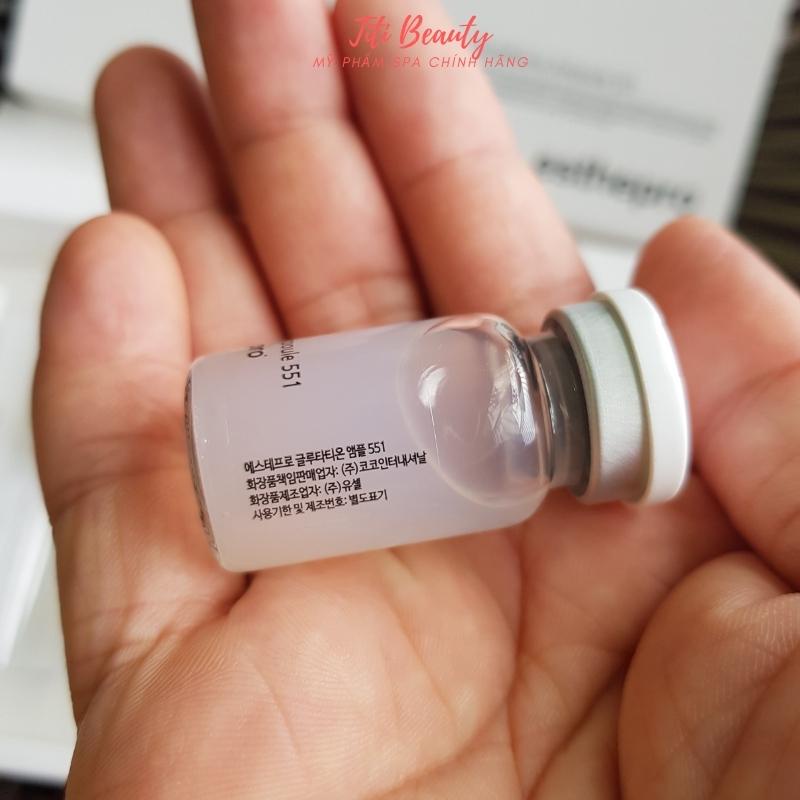 Tế Bào Gốc trắng da Glutathione Ampoule 551 Esthepro  dưỡng da trắng sáng se khít lỗ chân lông
