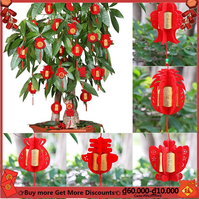 Set 6 Dây Treo Trang Trí Cây Bonsai Mừng Năm Mới