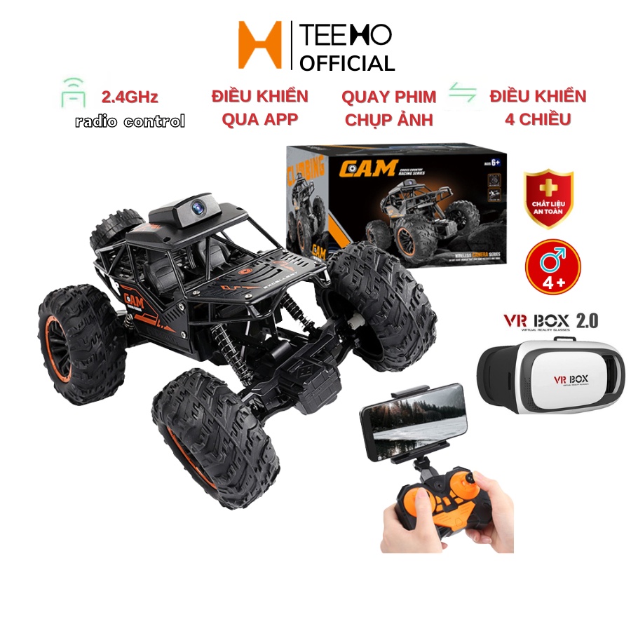 Xe điều khiển từ xa địa hình ô tô giá rẻ đồ chơi cho bé trai 5 tuổi gắn camera TEEMO XE14