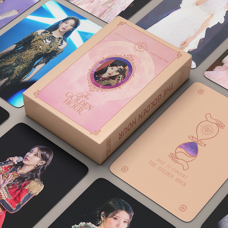55pcs/box IU Photocard The Golden Hour LOMO Card Postcard Collection Card