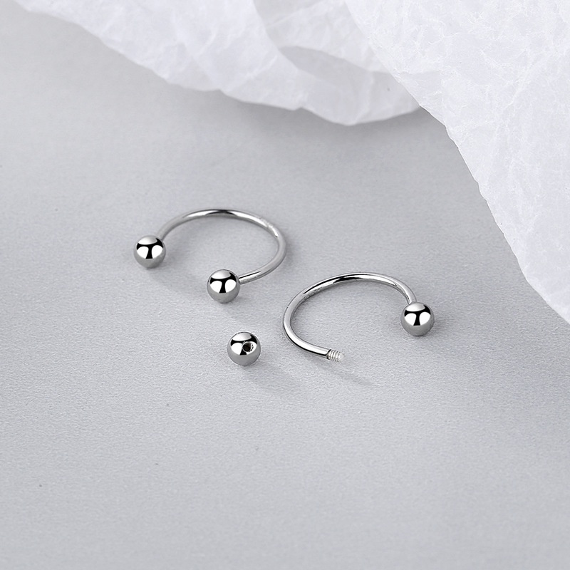 Khuyên Tai Thép Titan Hình Chữ U Phong Cách Hip Hop Cho Nam Nữ