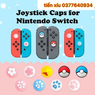 Set 4 Núm bọc cần joycon Nintendo Switch Oled v1 v2 Lite joycon chụp cần tự chọn geekshare