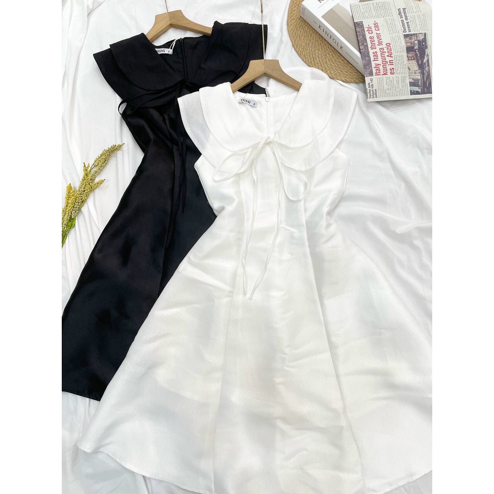 Đầm Váy 6 Mảnh Cổ Bèo Xòe Nhẹ