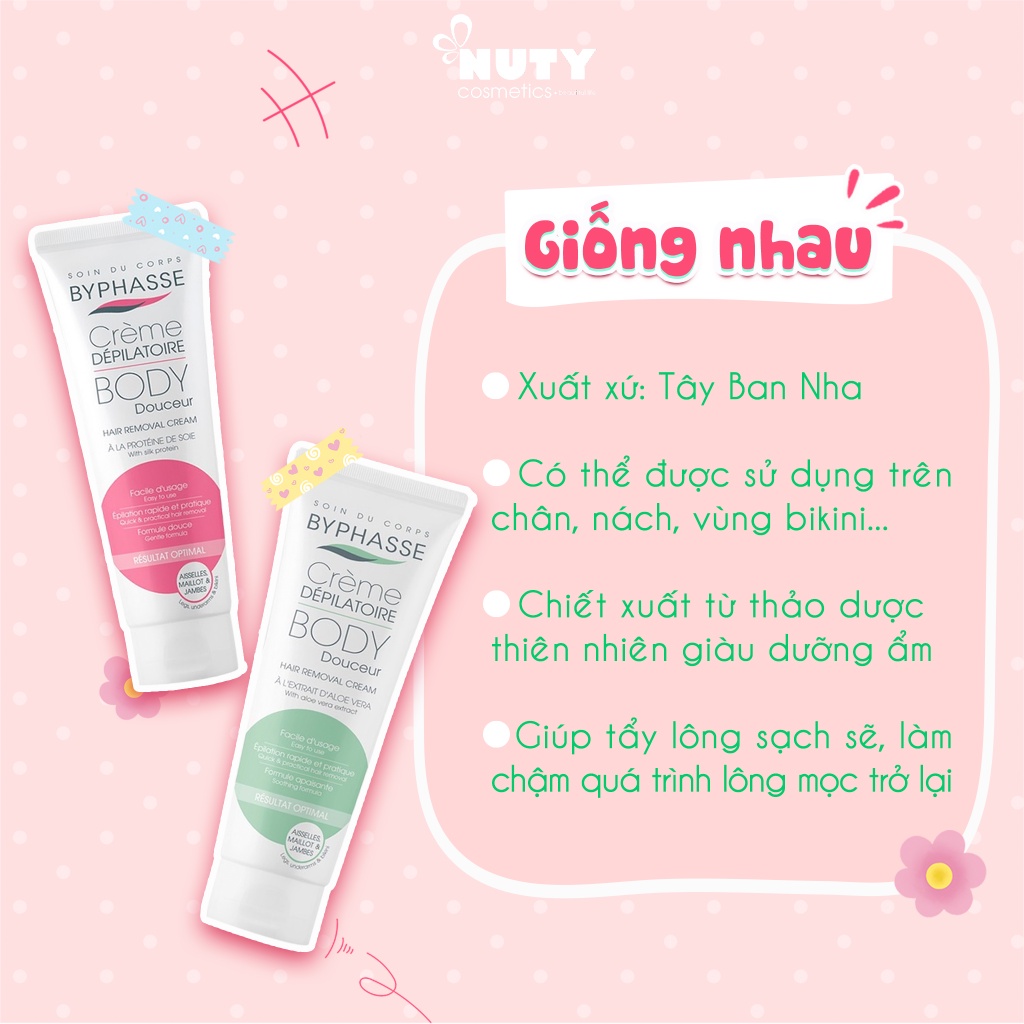 Kem tẩy lông Byphasse 125ml
