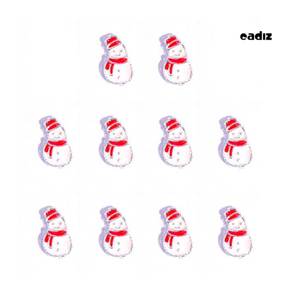 Set 10 Phụ Kiện Trang Trí Móng Tay Nghệ Thuật Chủ Đề Giáng Sinh