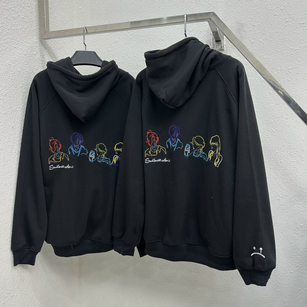 Áo hoodie Sadboiz Toss thêu hoodie dáng rộng nam nữ full tag