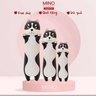Gấu Bông Chó Husky Mặt Ngáo MINO STORE Gấu Ôm Husky Đáng Yêu 110cm TH93