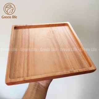 Khay gỗ Xà Cừ vuông 25cm