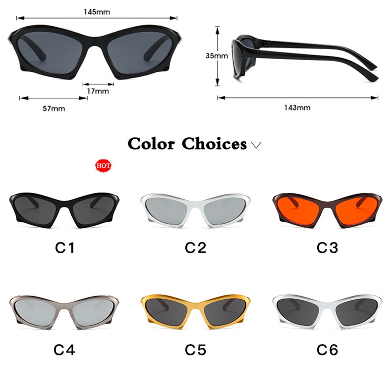 Kính Mát Chống Tia UV Hình Chữ Nhật Phong Cách Hiphop Dành Cho Nam Nữ