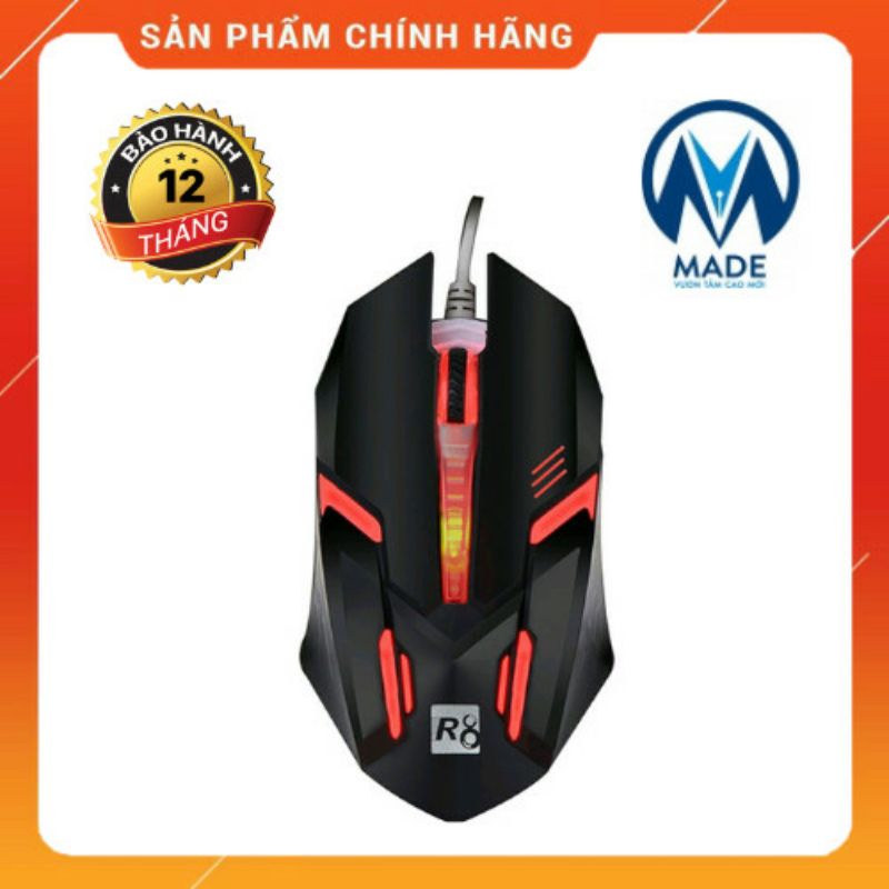 Chuột Game R8 1602 đèn led đa màu