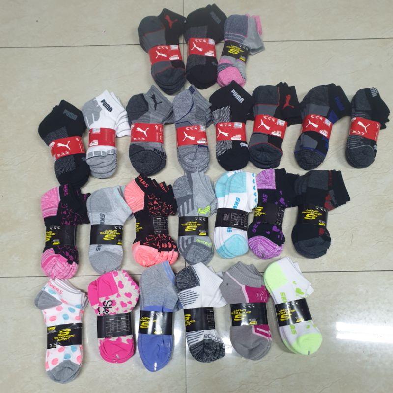 Set 3 đôi vớ  Puma, Skechers Vnxk