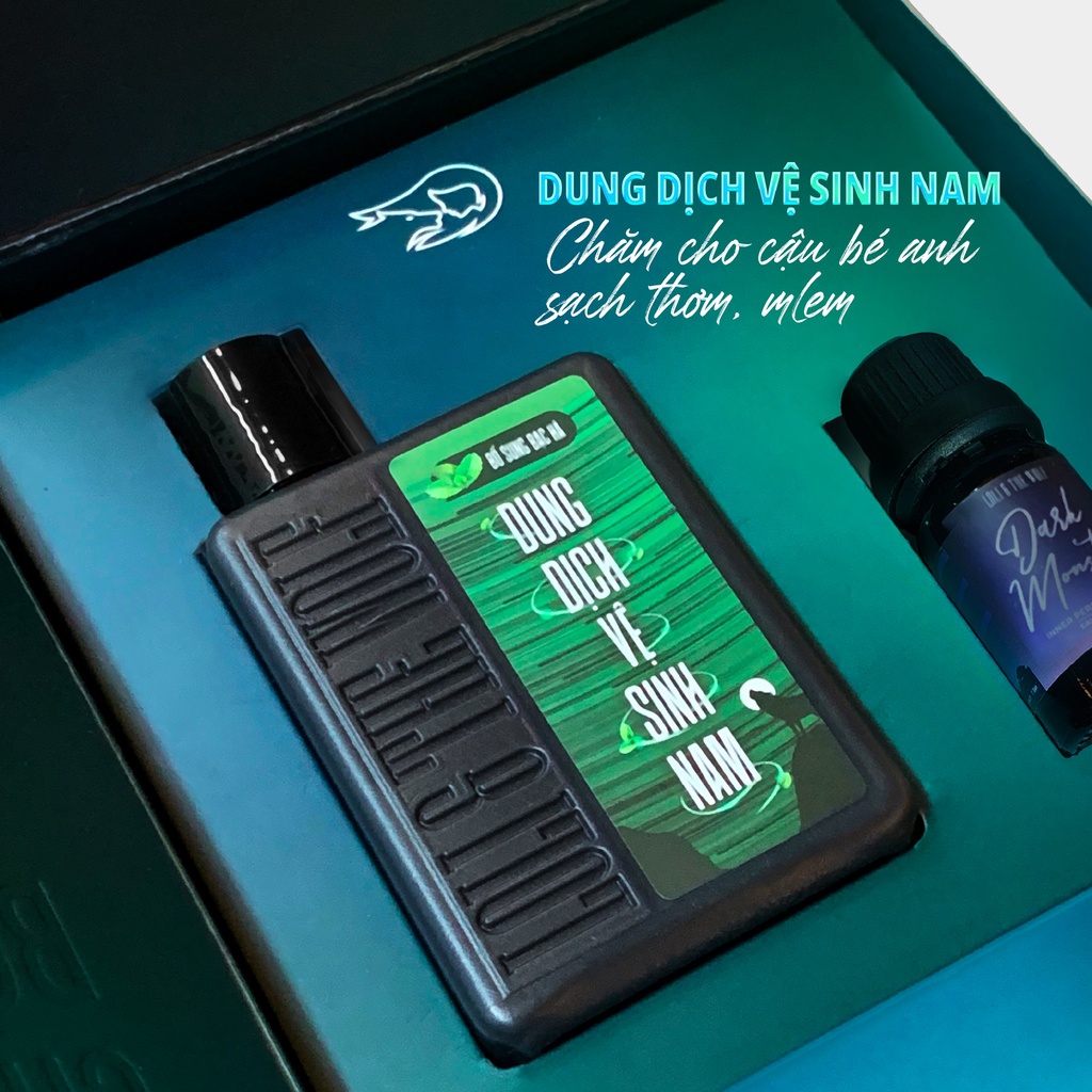 Bộ quà tặng nam giới BOX CHĂM ANH Loli And The Wolf - Dung dịch vệ sinh nam 80ml & Nước hoa vùng kín nam 10ml