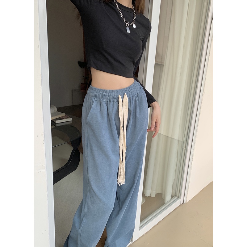 NRVP Quần Thể Thao Dài Dáng Rộng Phong Cách Thời Trang Hàn Quốc