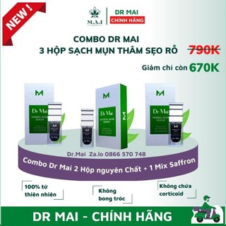 Dr Mai combo 2hộp nguyên chất và 1 mix safron lựa chọn hiệu quả cho da mụn thâm