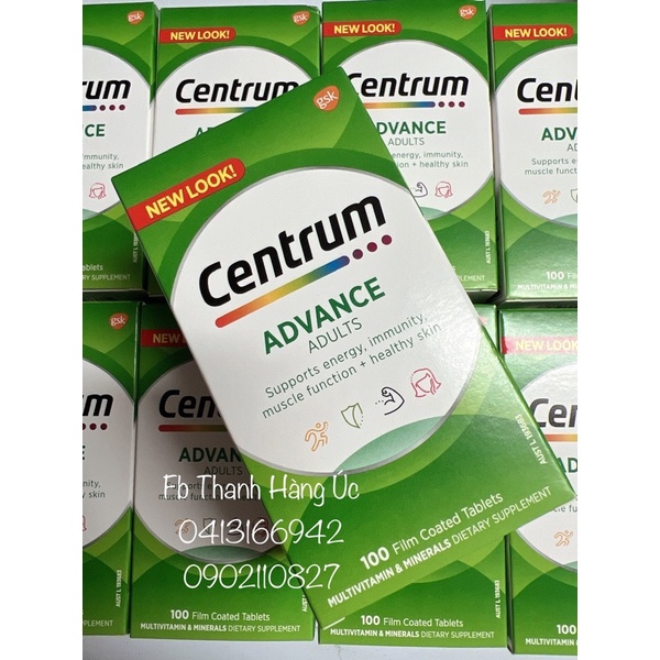 Viên tổng hợp Centrum Advance Úc 100 viên cho người lớn