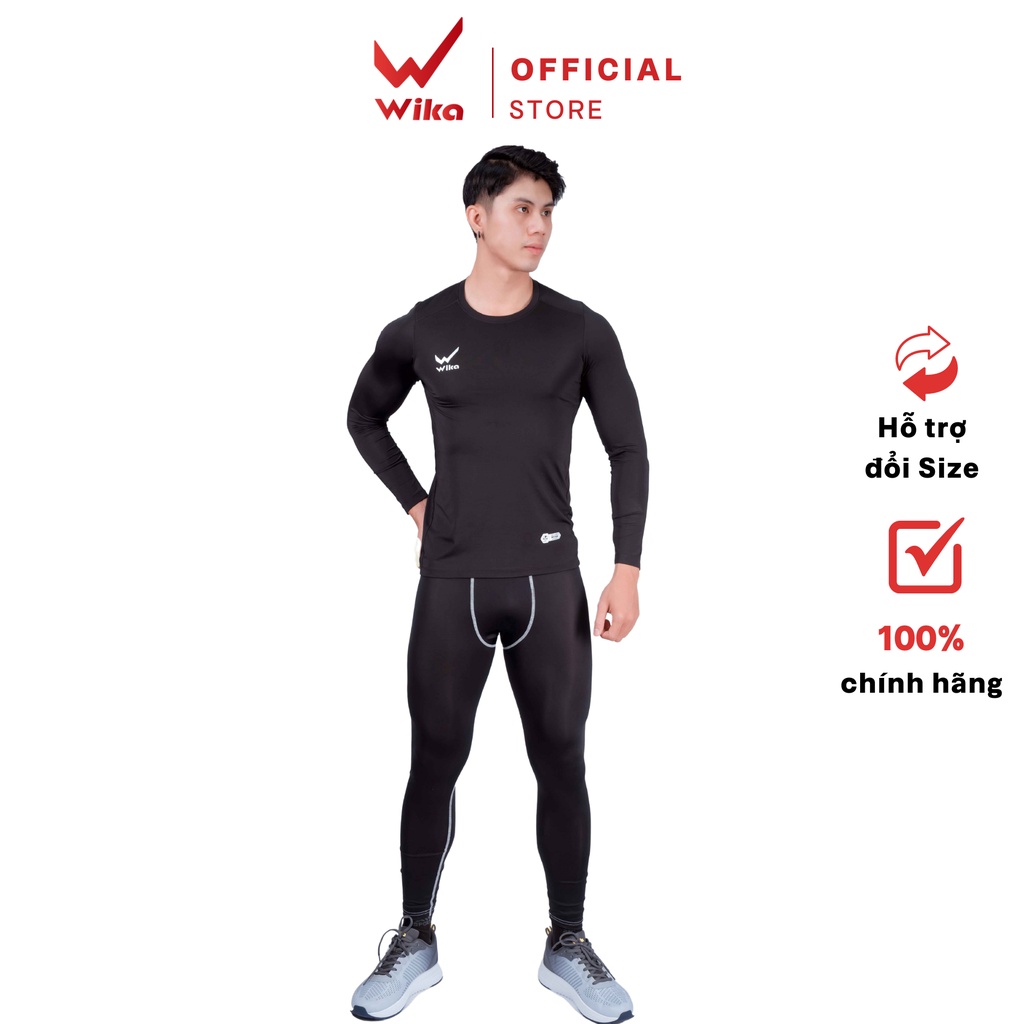 Quần Giữ Nhiệt Nam Wika Combat Chính Hãng Chất Liệu Polyester, Nhẹ Ôm Thoáng Khí Co Giãn 4 Chiều