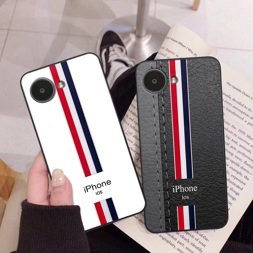 Ốp Realme C30 / C30s in giả da phong cách thể thao, cá tính, thời trang