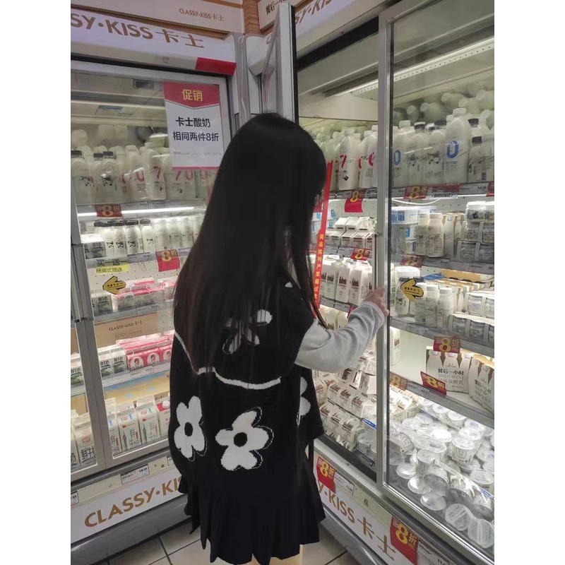 CÓ SẴN Áo gile len hoa siêu xinh - 2 ẢNH THẬT Ở CUỐI
