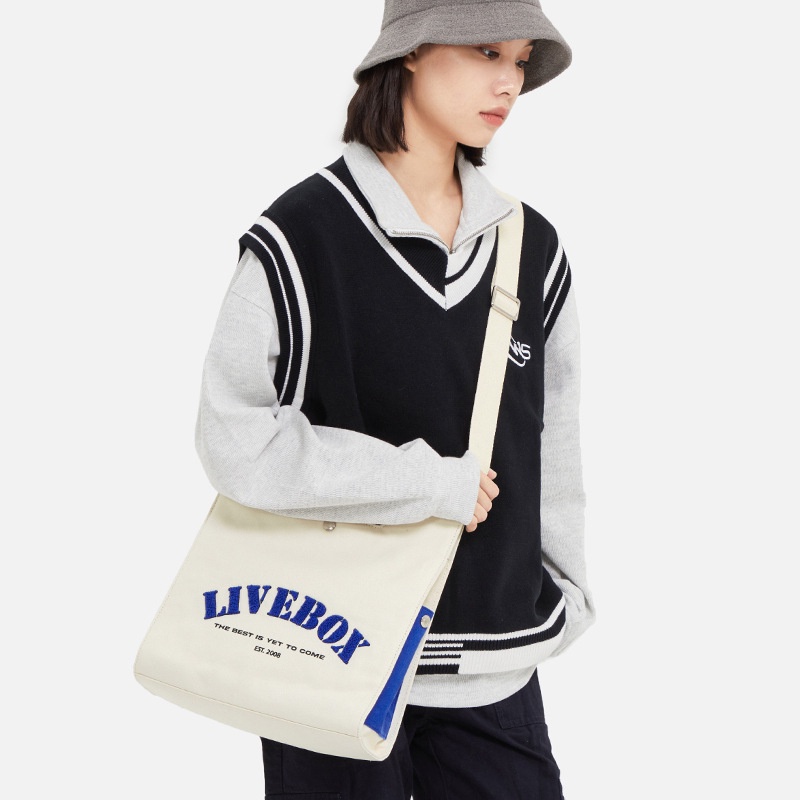 💗100% hàng sẵn sàng💗Túi xách nữ Túi Xách Vải canvas Phong Cách Nhật Bản Thời Trang Cho Nữ Túi Tot Túi học sinh nghiêng