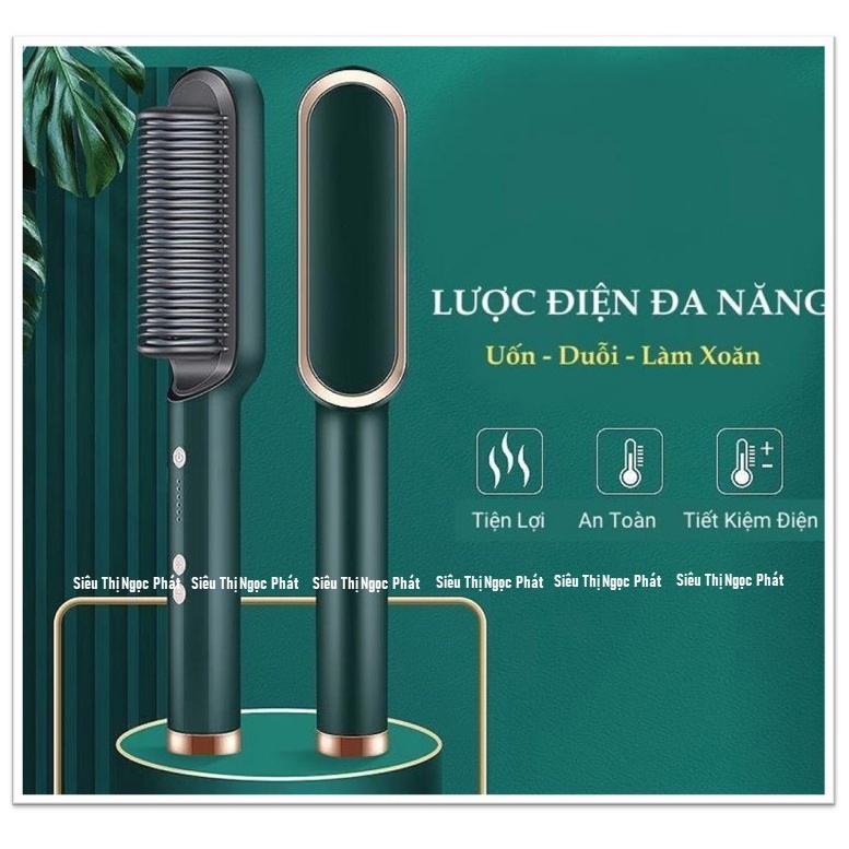 Lược Điện Chải Tóc - Uốn, Duỗi, Tạo Kiểu Tóc Chuyên Nghiệp - Làm Nóng Nhanh Với 6 Mức Nhiệt Bảo Vệ Tóc