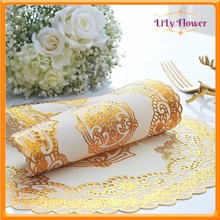 Tấm lót bình trà tấm lót bình hoa bằng nhựa có ren dập nổi chống thấm nước ll-73