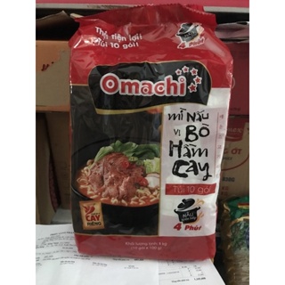 Mì Omachi nấu vị bò hầm lốc 1kg 10 gói 100gr