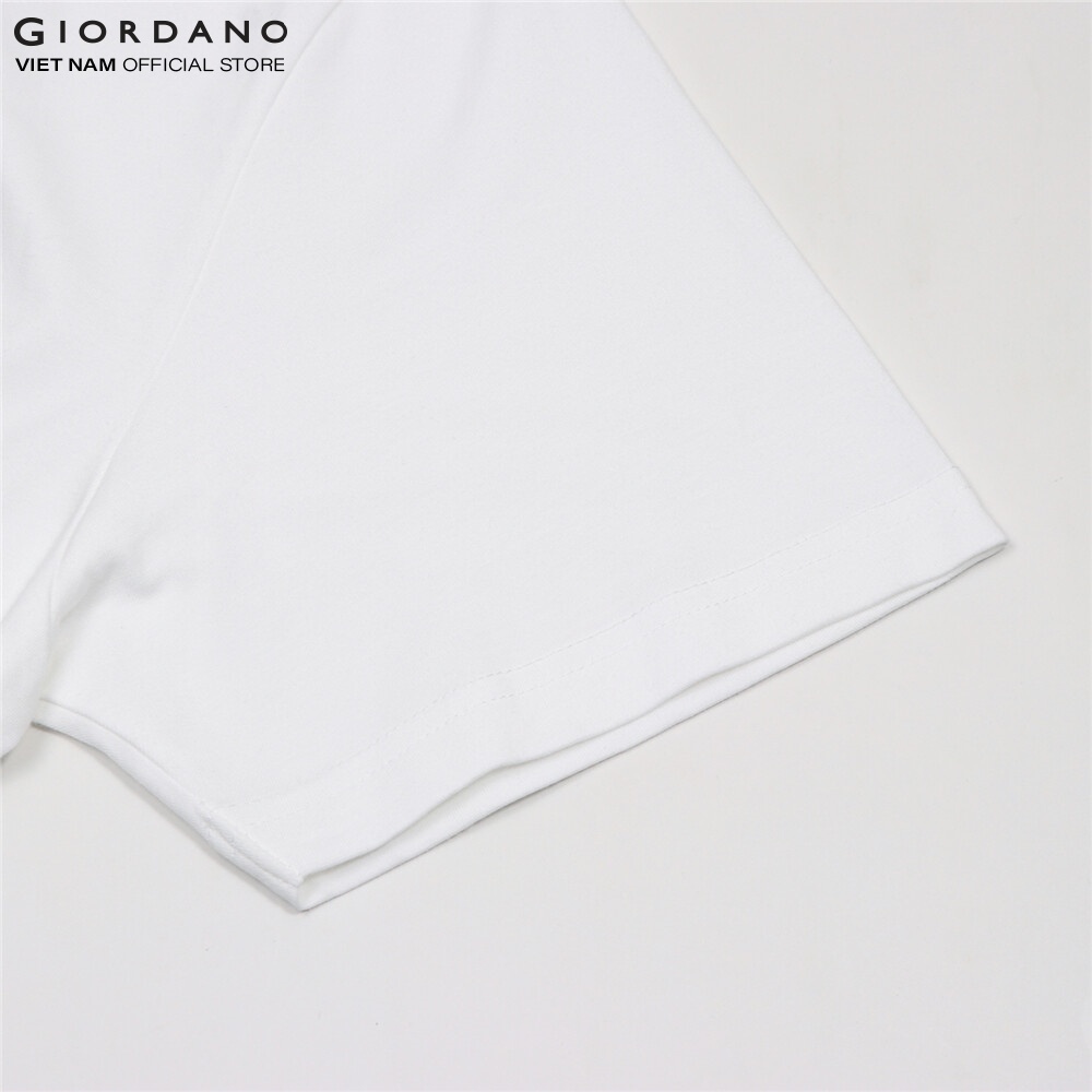 Áo Thun Ngắn Tay Nam In Logo Sư Tử Giordano 01022379