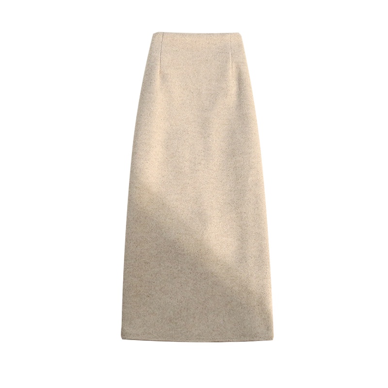 Chân Váy Len Dày Lưng Cao Xẻ Tà Thời Trang Thu Đông Hàng Mới 2023