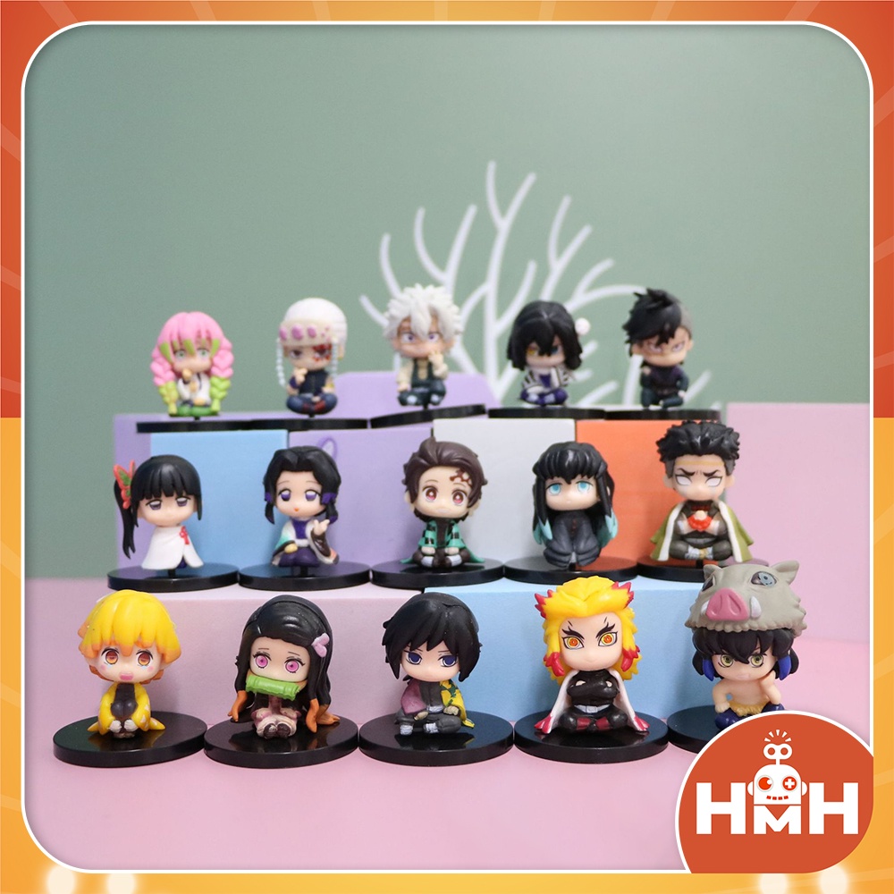 Mô hình Kimetsu no Yaiba, Demon slayer chibi cute trang trí để bàn, sưu tầm mô hình Anime dễ thương
