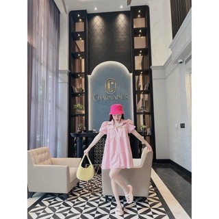 Đầm babydolll caro