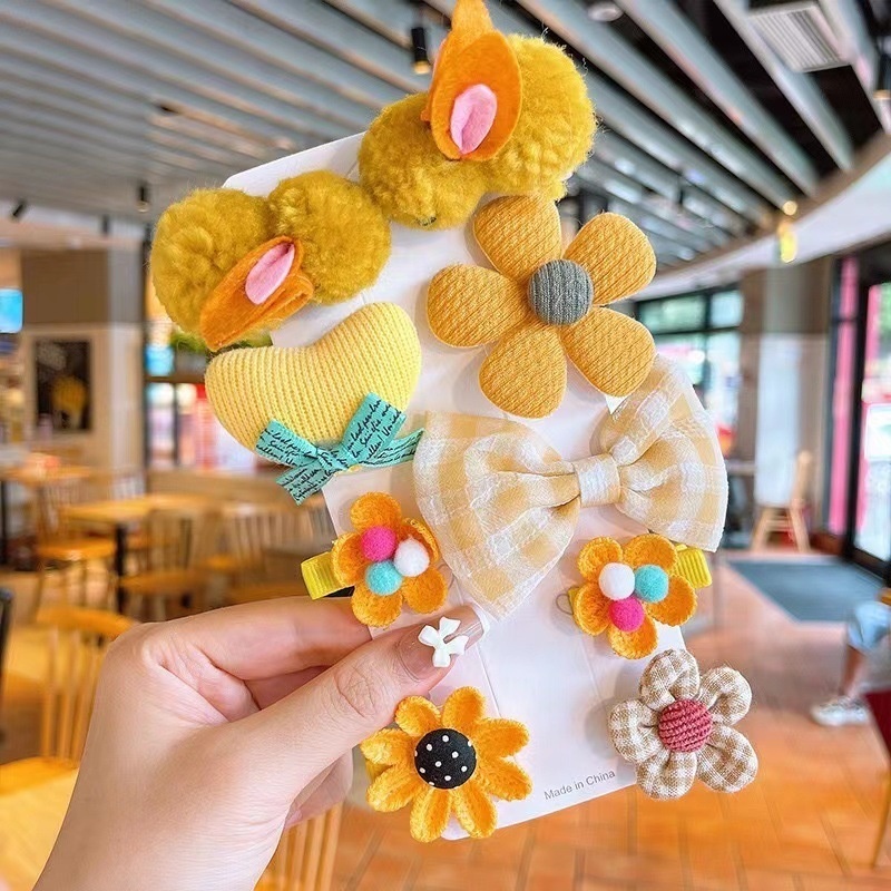 Set 9 KẹP TóC HìNh Chú Thỏ Dễ Thương Cho Bé GáI