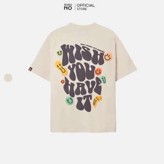Áo thun nữ form rộng Guguno cotton cổ tròn in basic