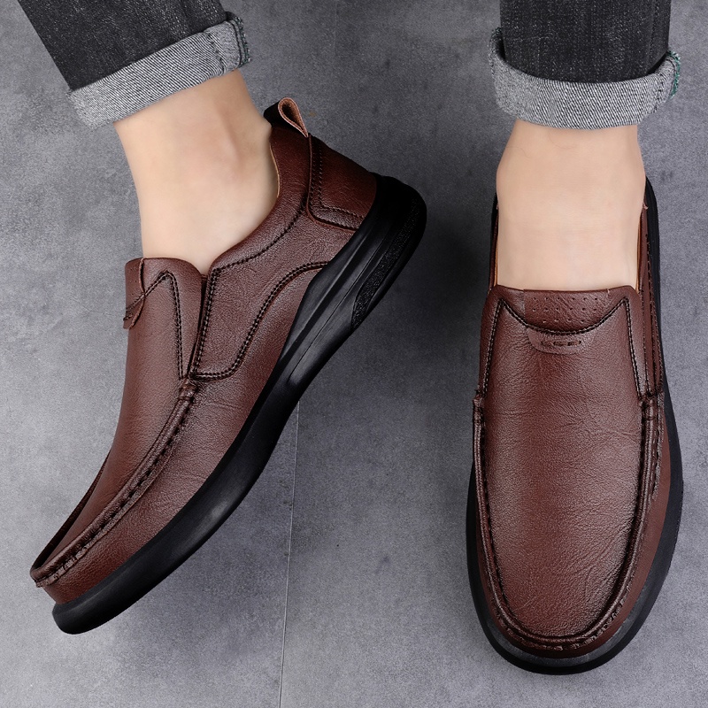 Giày Lười Chất Liệu Da Thời Trang Cho Nam