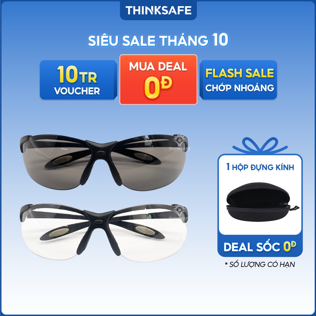 Kính bảo hộ cao cấp Honeywell Thinksafe, mắt kính chống bụi trong suốt, đi đường, chống tia UV, ôm khuôn mặt - A900