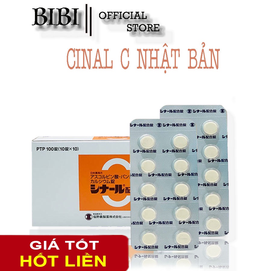 Viên uống Vitamin C trắng da, mờ thâm nám Cinal C 100 viên Nhật Bản (Chính Hãng)