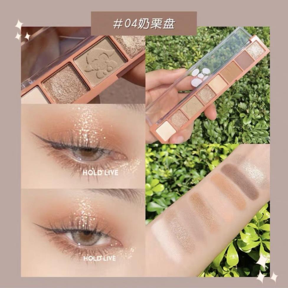 Bảng phấn mắt 8 ô Hold Live Fingertip Star Eyeshadow  tông lì, lấp lánh, lâu trôi, nội địa trung