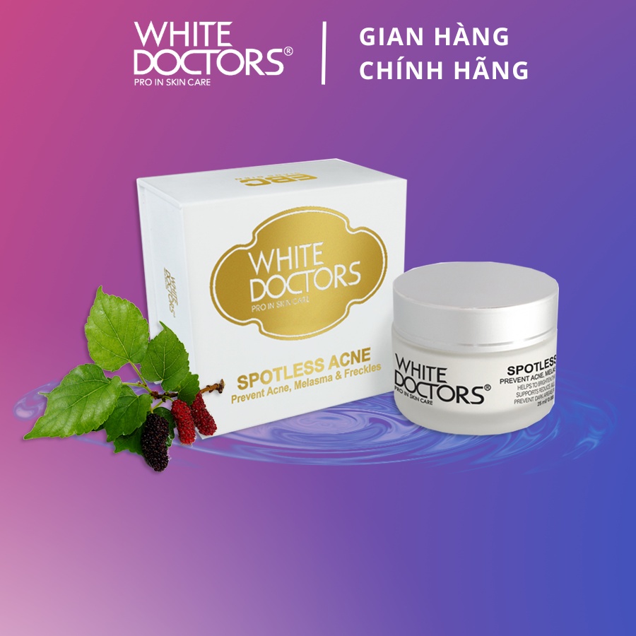 Kem ngừa thâm mụn làm trắng da White Doctors Spotless Acne 25g