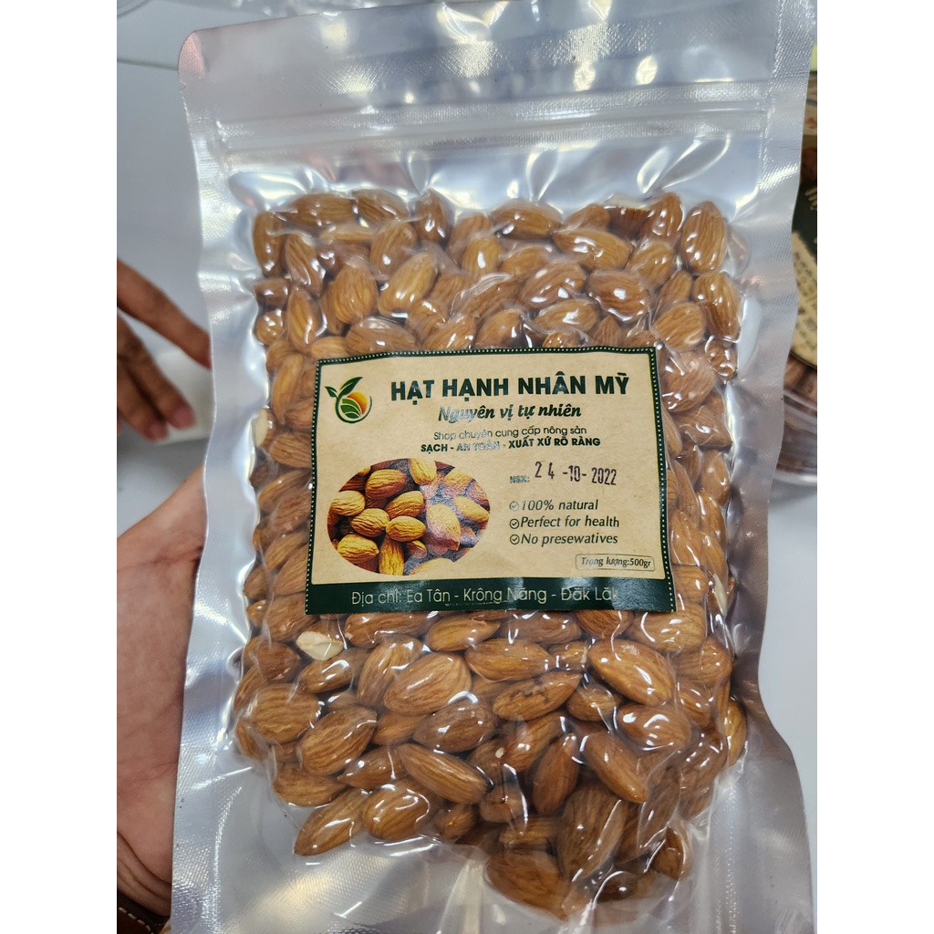 Hạt hanh nhân lõi tươi Daklak chuyên dùng để xay sữa, 500gram