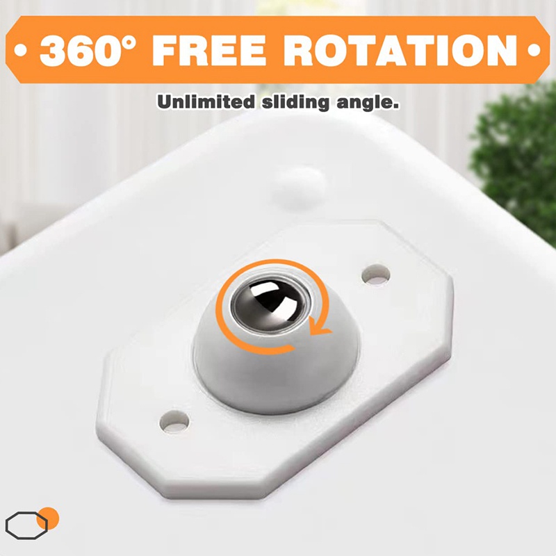 Set 8 Bánh Xe Ròng Rọc Mini Tự Dính Xoay 360 Độ