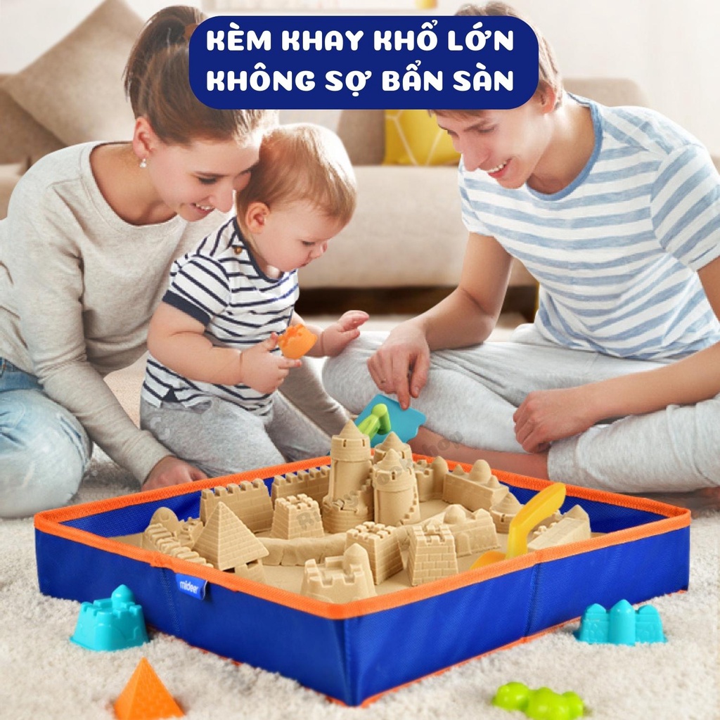 Bộ Đồ Chơi Cát Động Lực Kèm Dụng Cụ Và Khuôn - Mideer Magic Sand Play Set Kinetic Sand