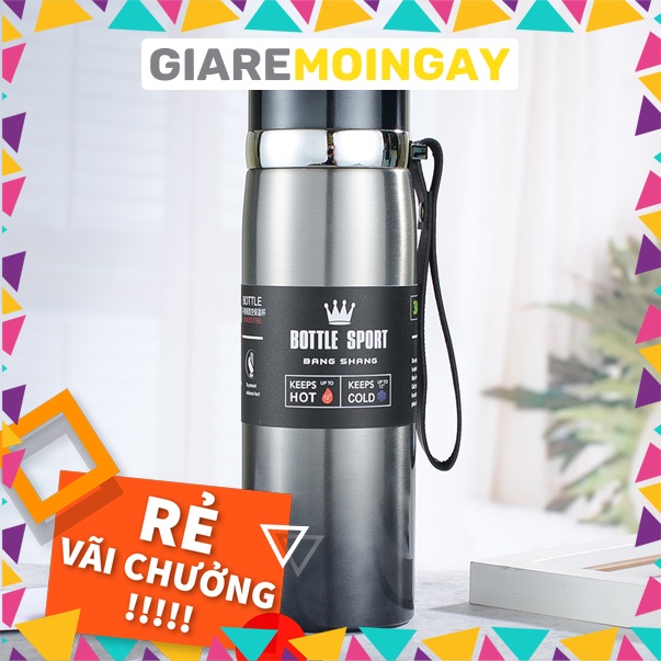 Bình Giữ Nhiệt + Cảm biến nhiệt Inox Bottle Sport 800ML-1000ML INOX Có Dây Xách giaremoingay6868